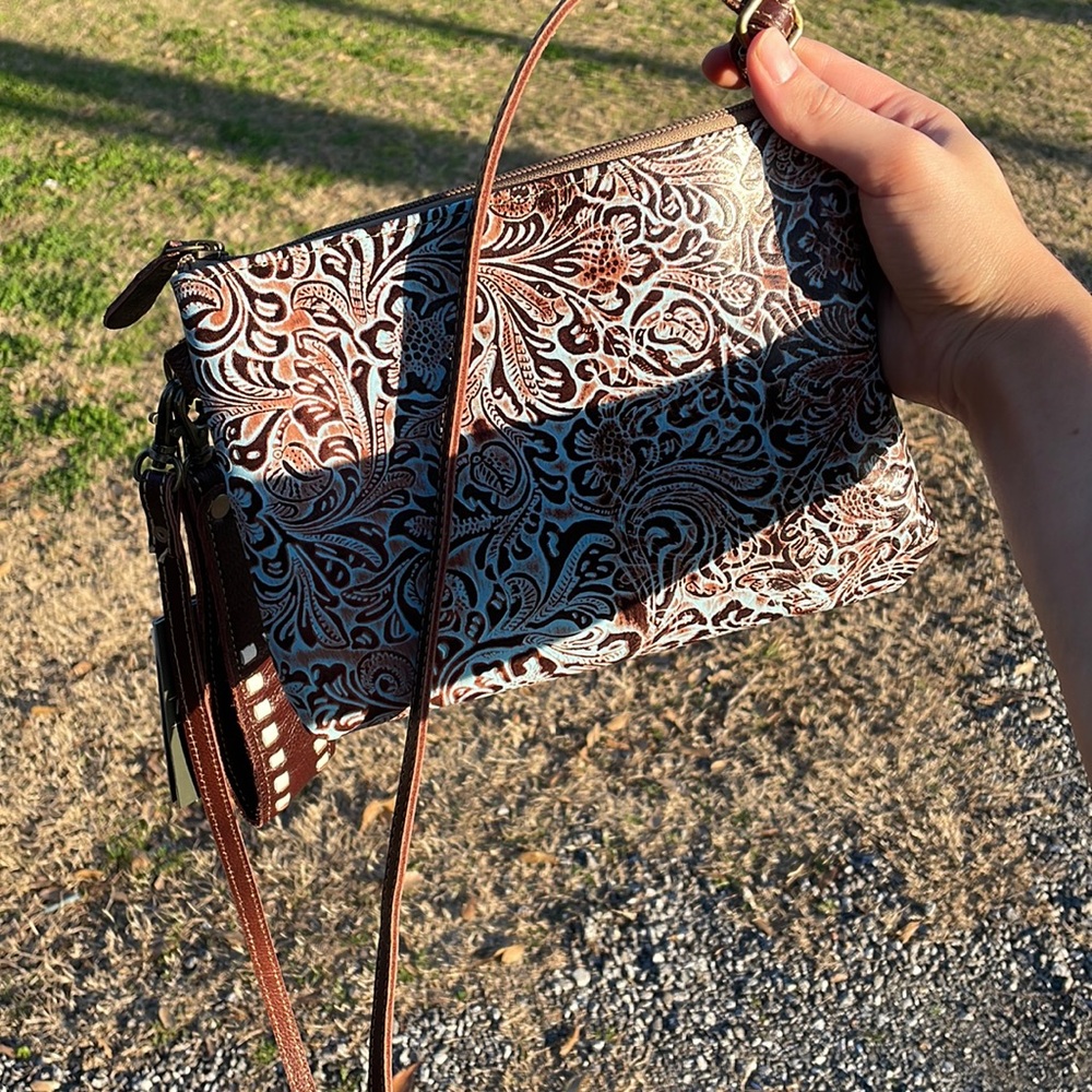 Turquoise Leather Small Purse